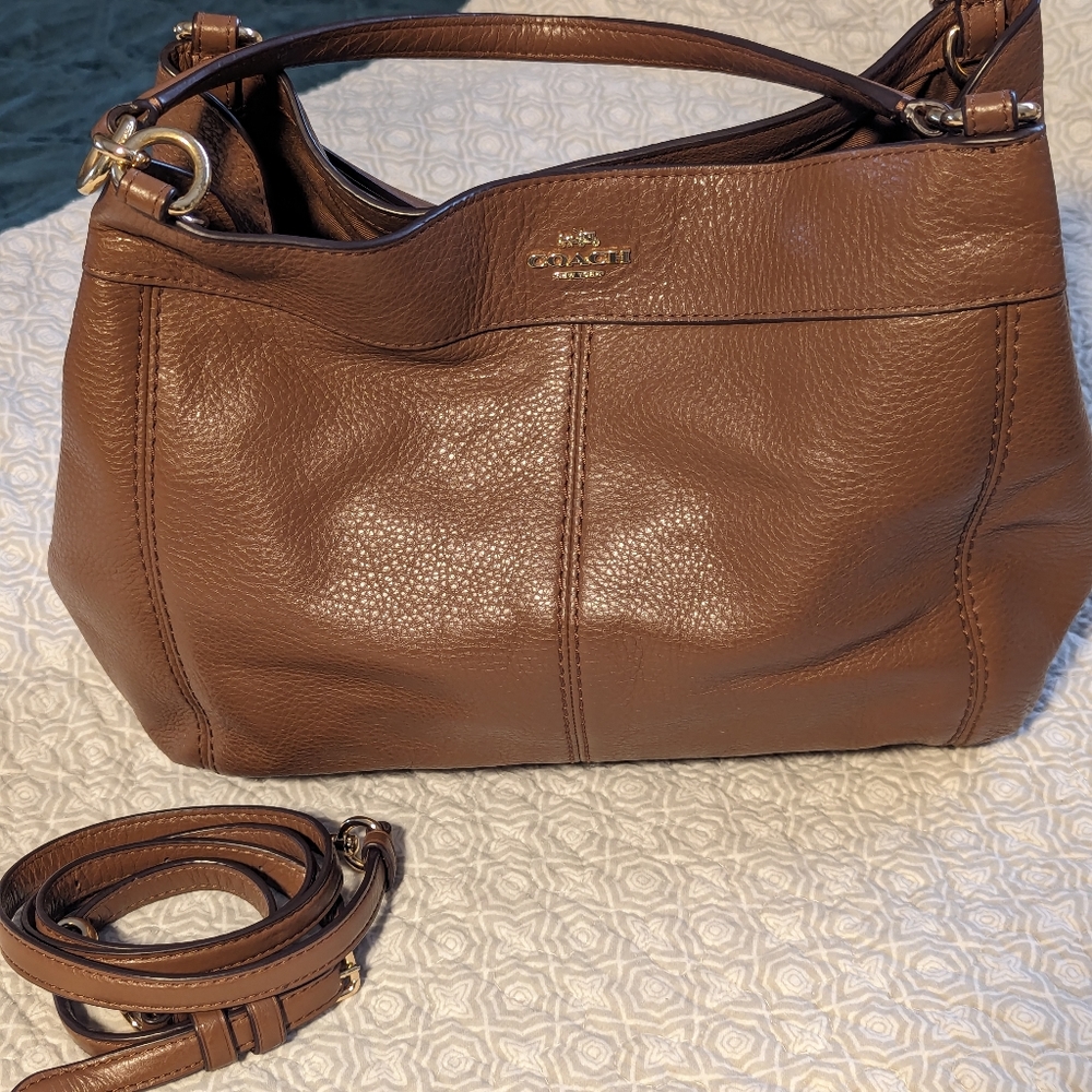 Coach Pebbled Leather Lexy Hobo Shoulder Bag